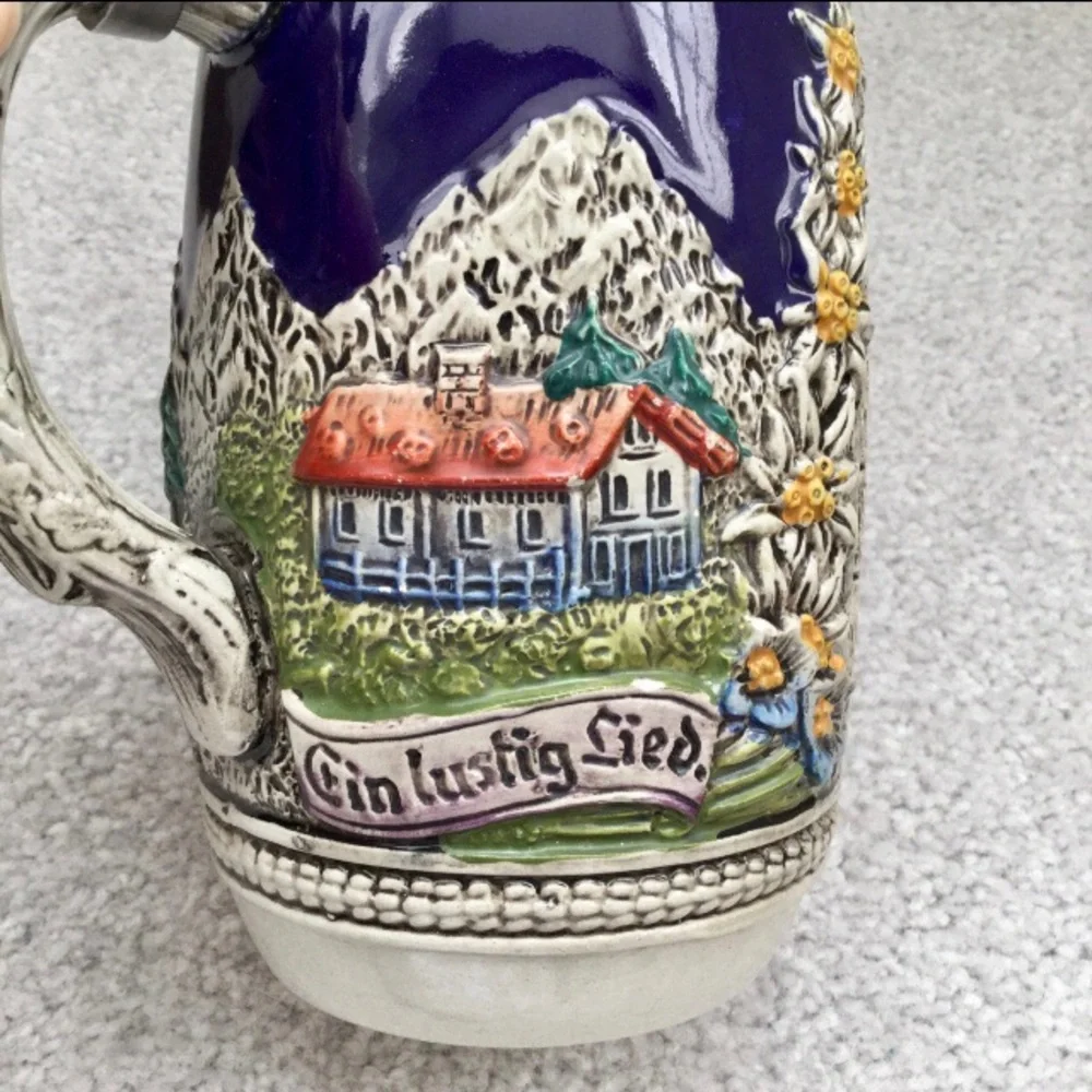 Vintage Handmade German Beer Stein